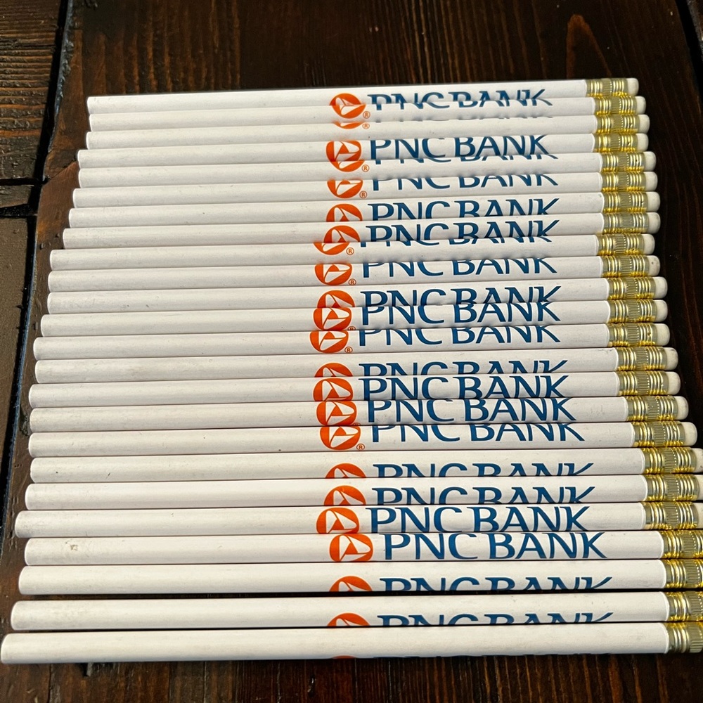 PNC Bank White Pencils (New 2 Dozens)
